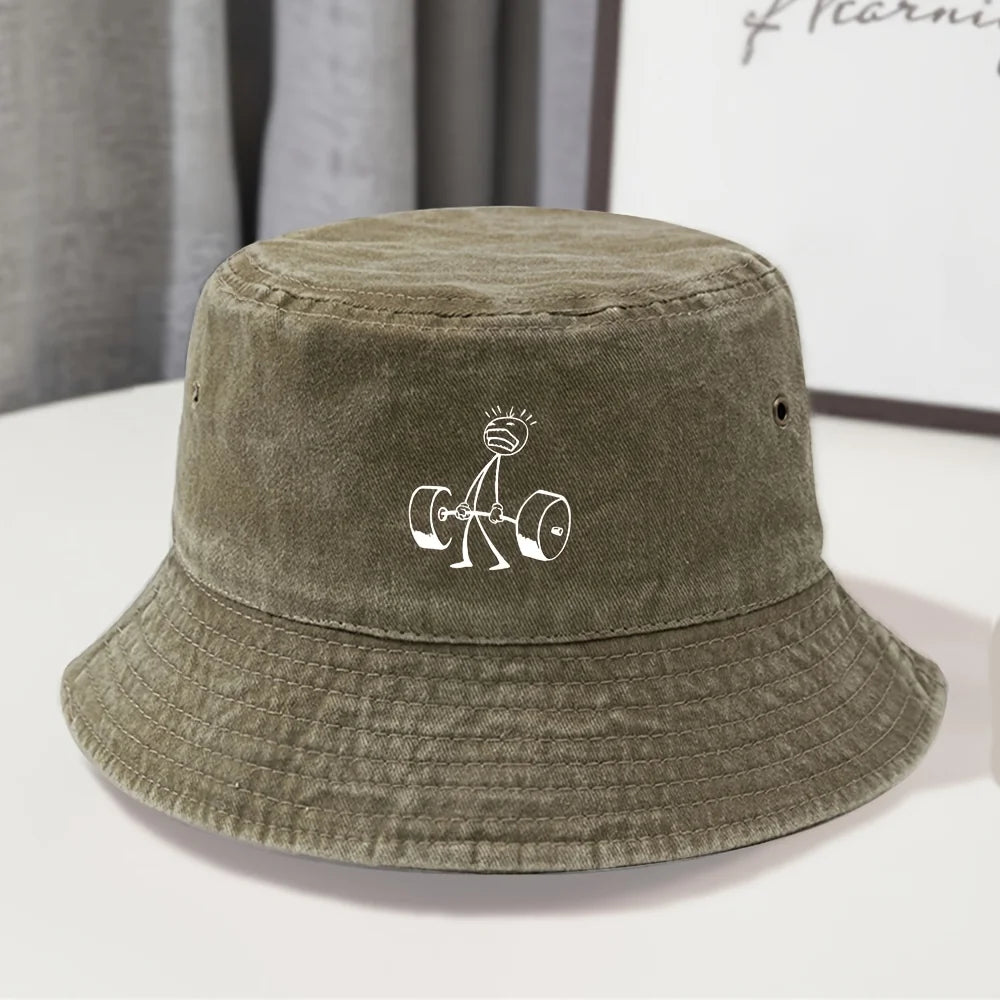 Vintage Washed Distressed Classic Fisherman Bucket Hat