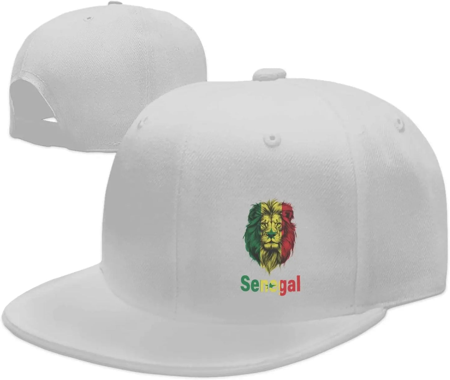 Senegal Lion Flag Print Cotton Baseball Cap Adjustable