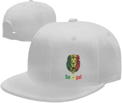 Senegal Lion Flag Print Cotton Baseball Cap Adjustable