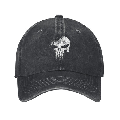 Punisher Skull Distressed Retro Baseball Cap