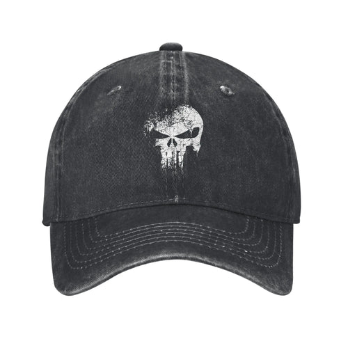 Punisher Skull Distressed Retro Baseball Cap
