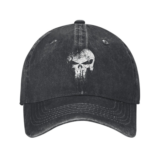Punisher Skull Distressed Retro Baseball Cap