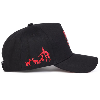 Devil Embroidery Outdoor Baseball Cap