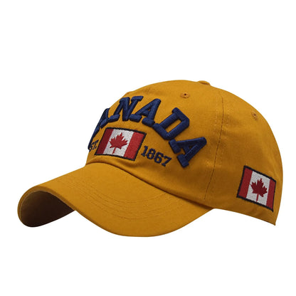 Fashion Canada Baseball Cap Embroidered Maple Leaf Golf Hat Adjustable