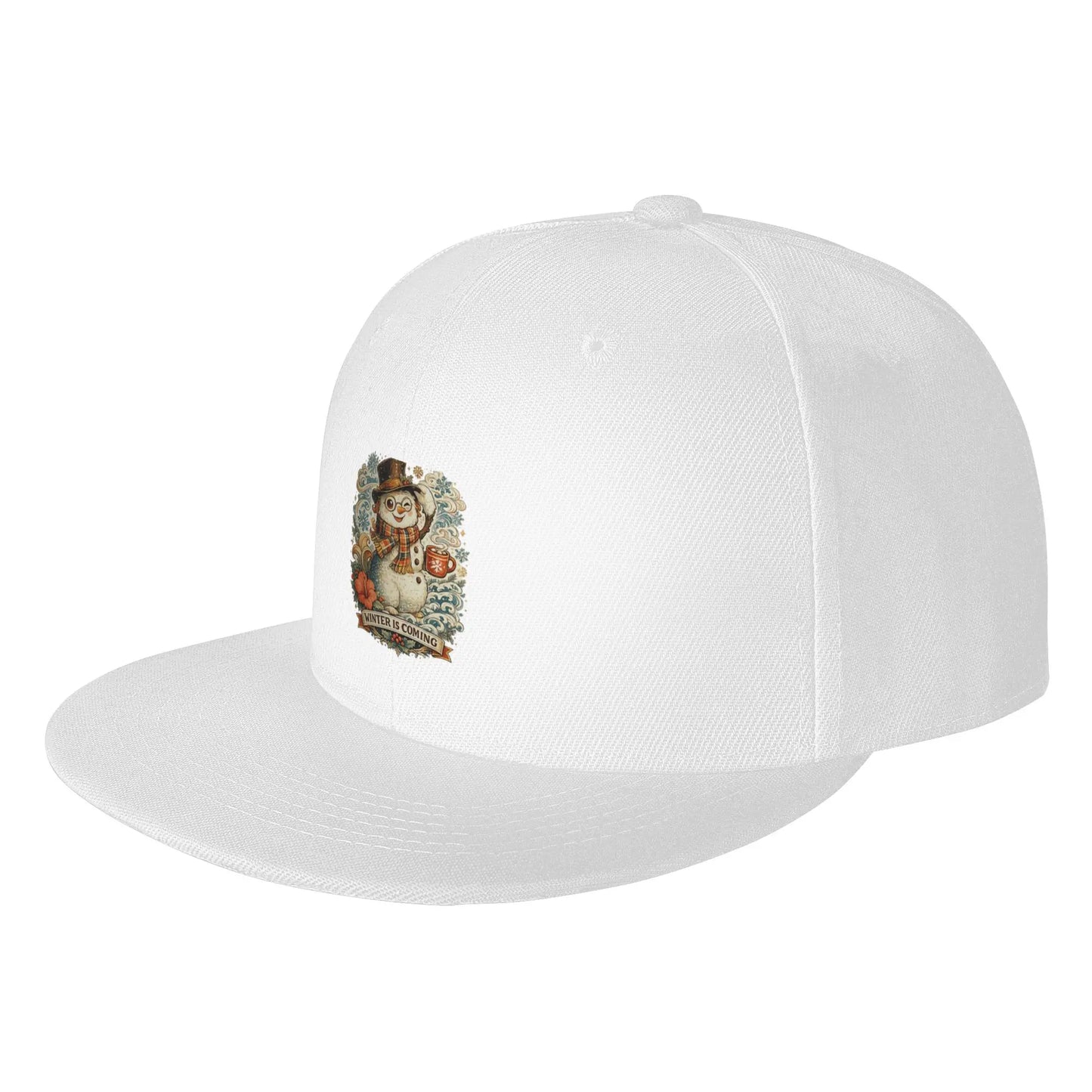 Snowman Holiday Winter Graphic Snapback Cap