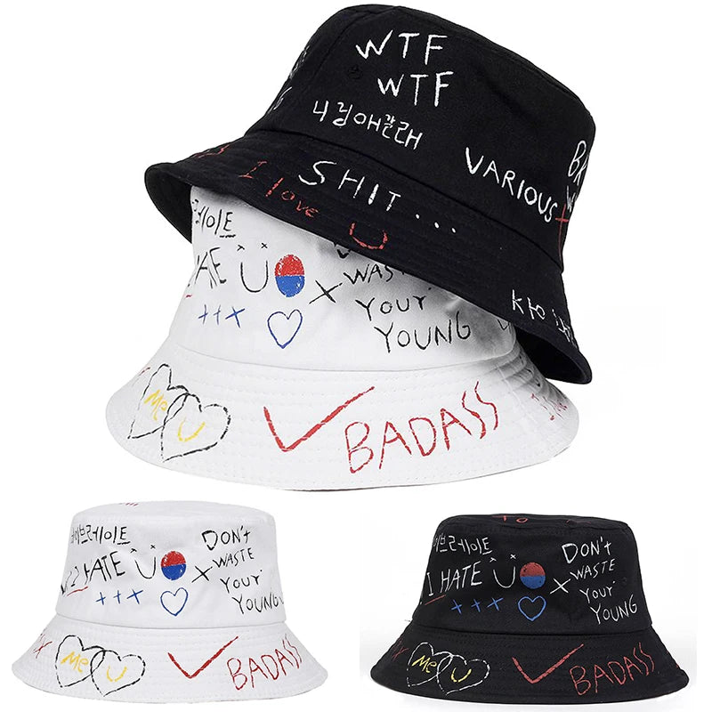Outdoor Harajuku Bucket Hat Fishing Hip Hop Cap Men's