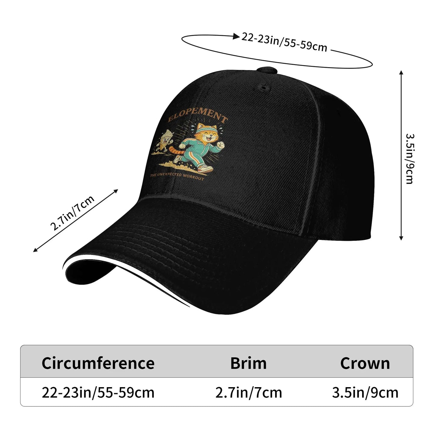 Elopement The Unexpected Casual Baseball Cap