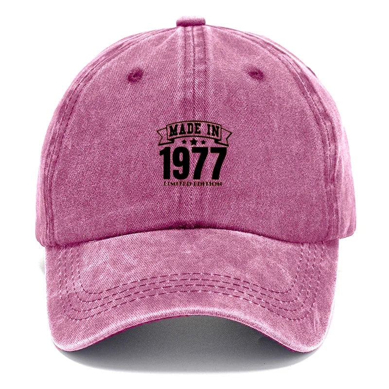 Vintage 1977 Distressed Cotton Baseball Cap