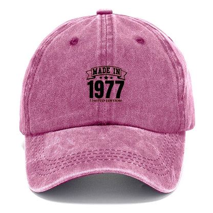 Vintage 1977 Distressed Cotton Baseball Cap