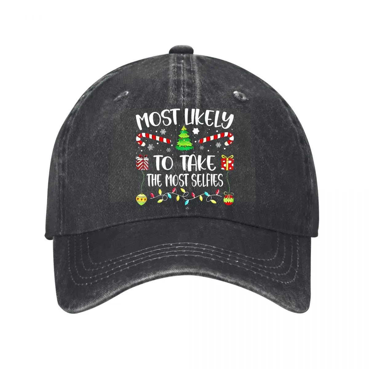Festive Christmas Selfie 2026 Vintage Baseball Cap