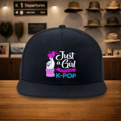 K Pop Finger Heart Snapback Cap
