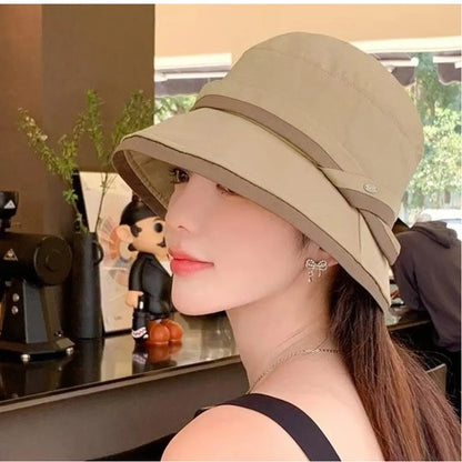 Foldable Lightweight Wide Brim Face Covering Bucket Hat