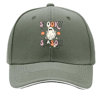 Spooky Season Ghost Pumpkin Baseball Cap