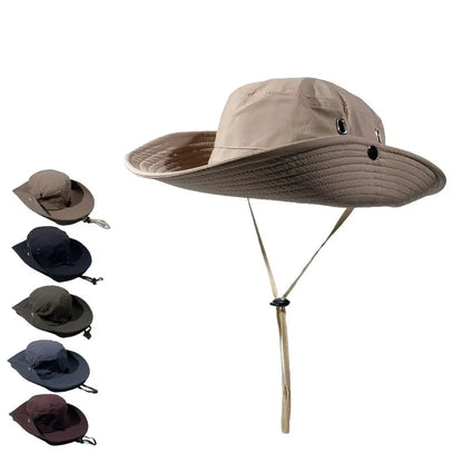 Waterproof Windproof Wide Brim UV Protection Bucket Hat