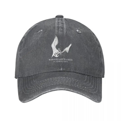 Playboi Carti Distressed Denim Baseball Cap