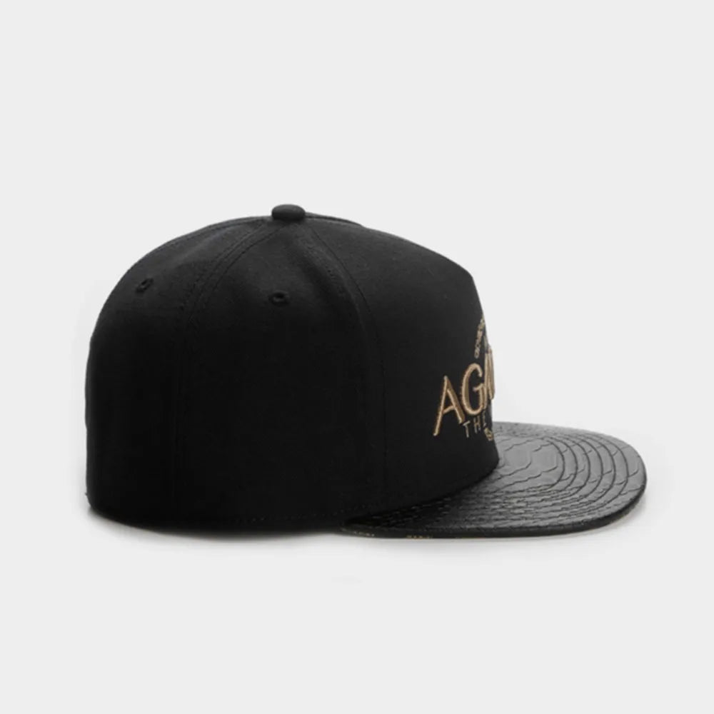 Skeleton Hand Skull Flat Bill Snapback Cap