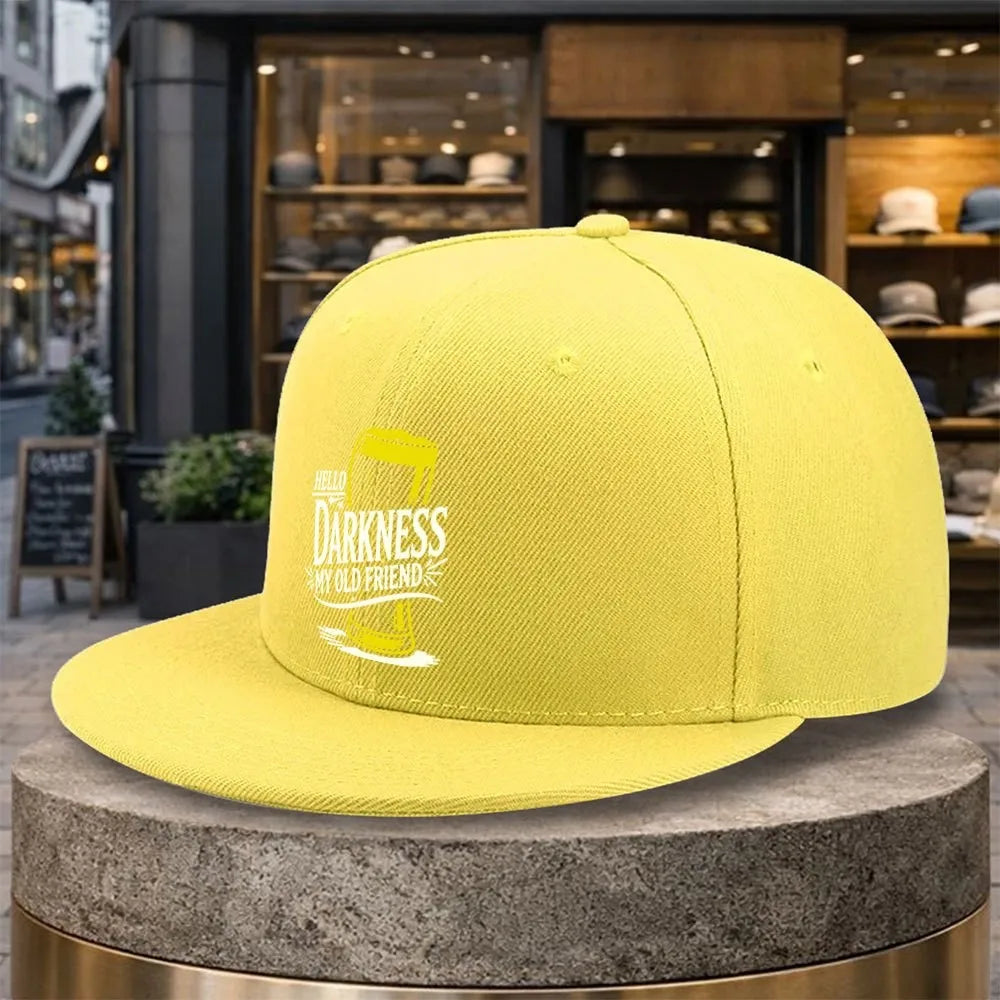Hello Darkness Beer Glass Street Snapback Cap