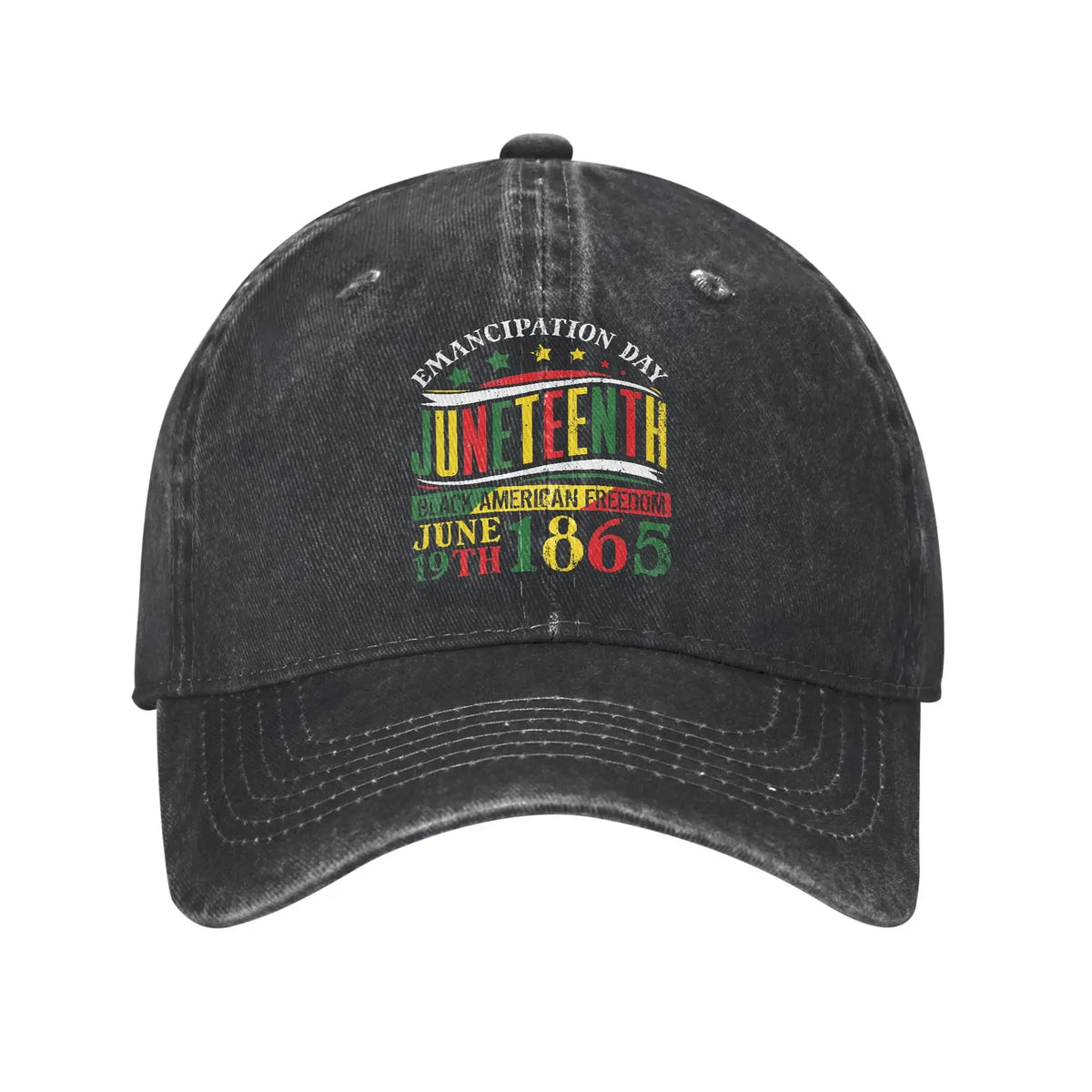 Juneteenth Breaking Every Chain 1865 Distressed Baseball Cap