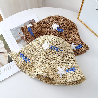 Women's Hollow Flower Crochet Bucket Hat