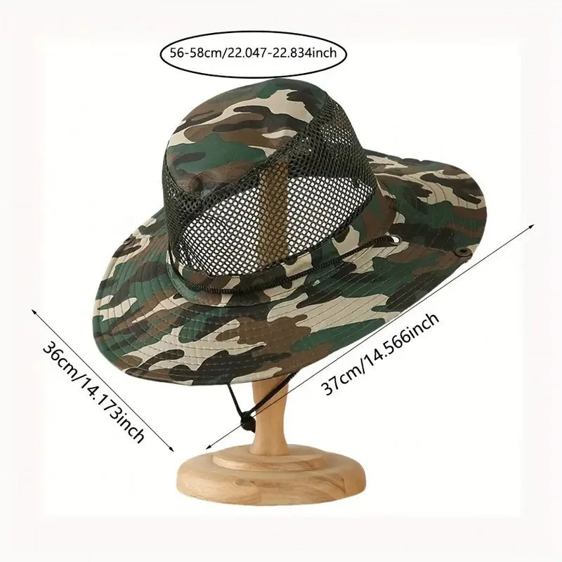 Breathable Mesh Collapsible Outdoor Fishing Bucket Hat