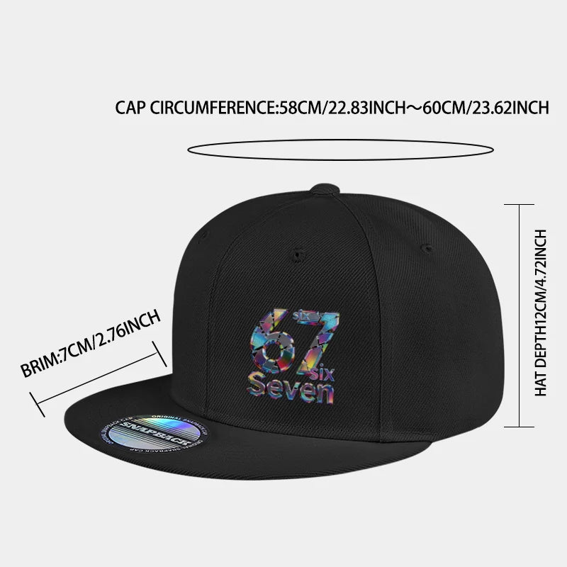 Laser Print 67 Snapback Cap