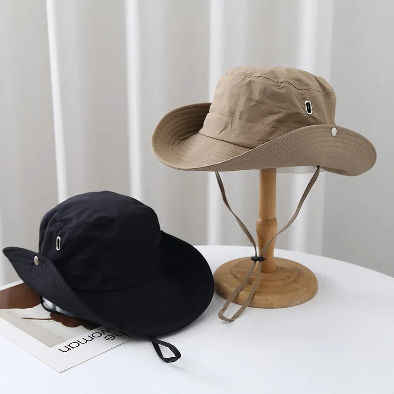 Wide Brim Outdoor Cowboy Style Bucket Hat