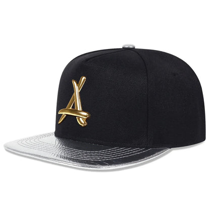 A Letter Label Adjustable Unisex Hip-Hop Snapback Cap