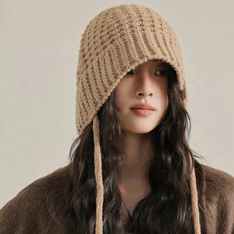 Women Wool Crochet Fisherman Winter Bucket Hat