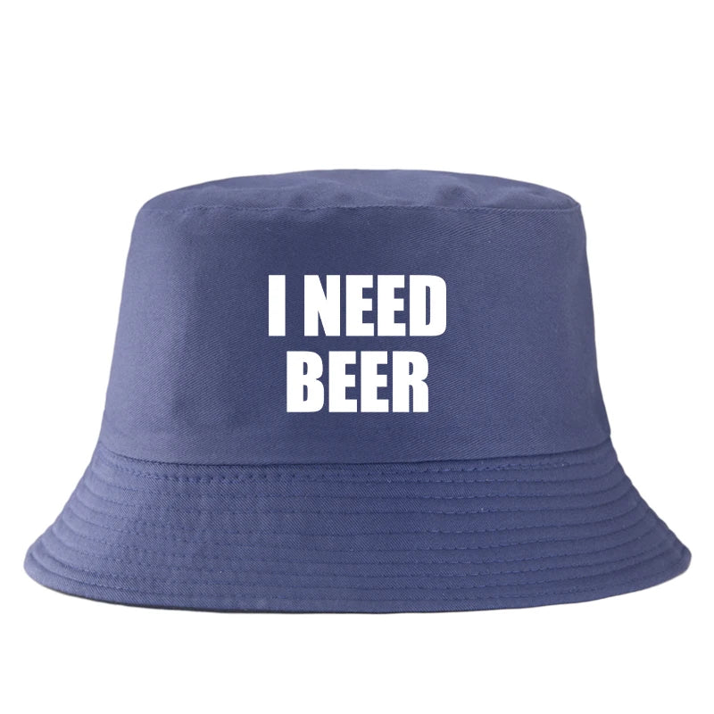I Need Beer Reversible Cotton Bucket Hat