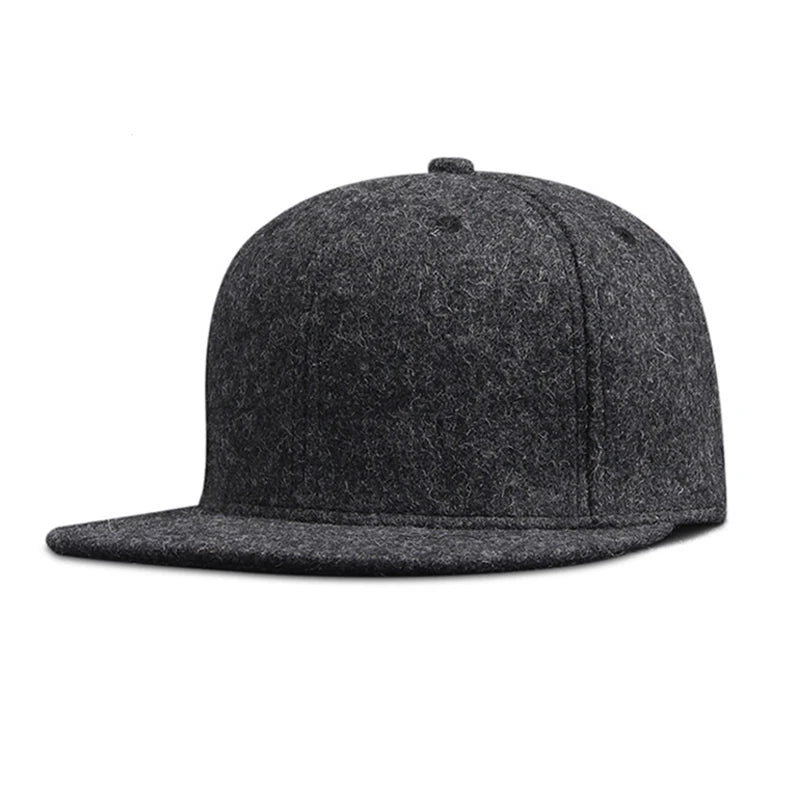 Woolen New York Fitted Flat Brim Snapback cap