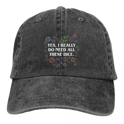 Dungeon And Dragon Dice Vintage Baseball Cap