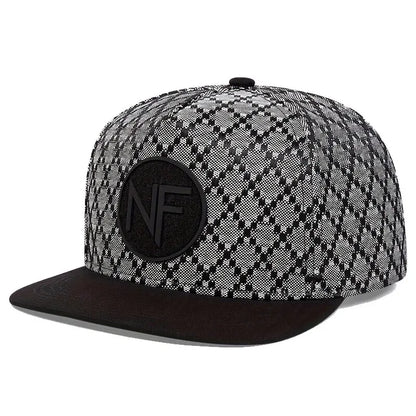 NF Letter Embroidered Hip-Hop Snapback Cap