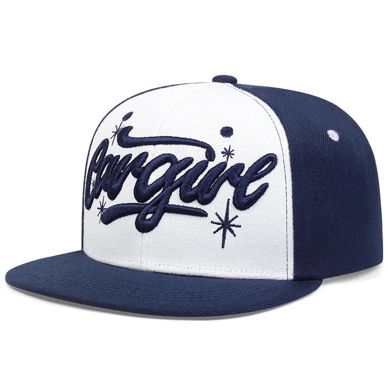 Luxury Flat Top Baseball Cap Adjustable Hip Hop Snapback