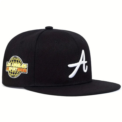 Unisex Gothic Letter Embroidered Snapback Cap