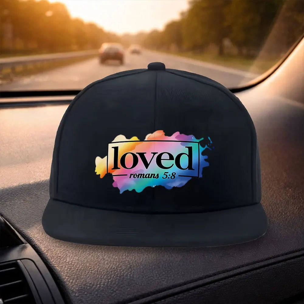 Multicolor Faith Text Snapback Cap