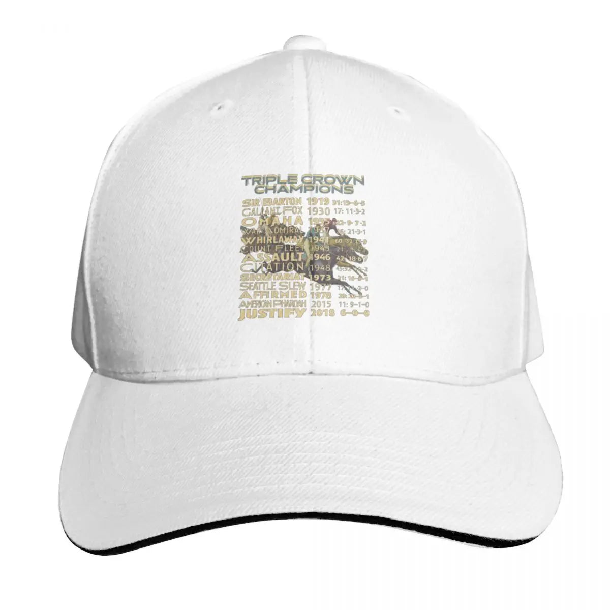 Triple Crown Champions Horse Racing Baseball Cap
