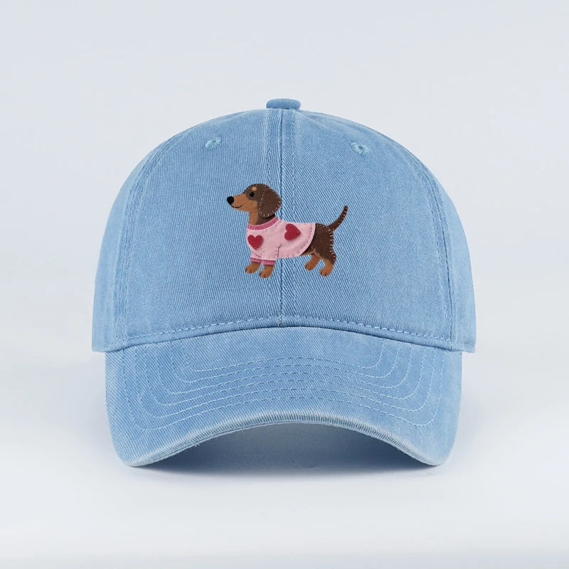 Dachshund Heart Sweater Baseball Cap