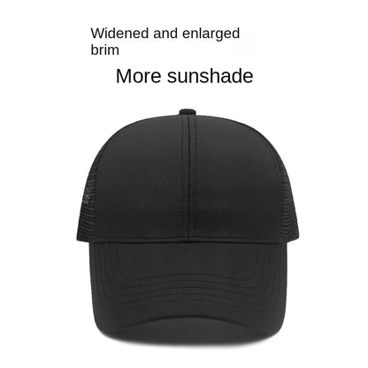 Unisex Quick Dry Big Head Mesh Baseball Cap Size 56-65cm