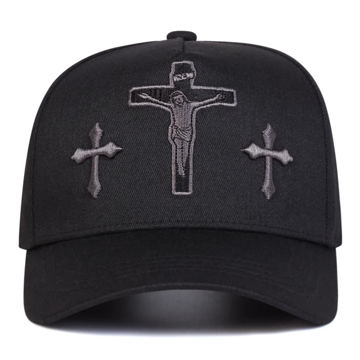 Cross Embroidery Adjustable Outdoor Baseball Cap