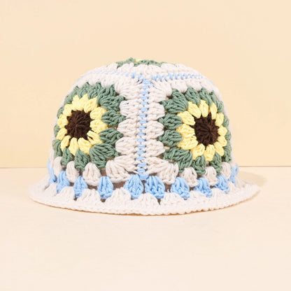 Handmade Sunflower Knitted Bucket Hat