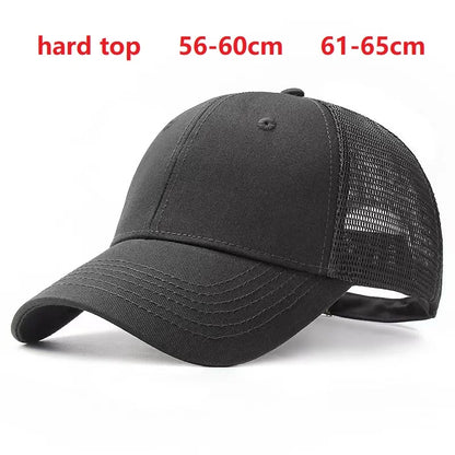 Unisex Quick Dry Big Head Mesh Baseball Cap Size 56-65cm