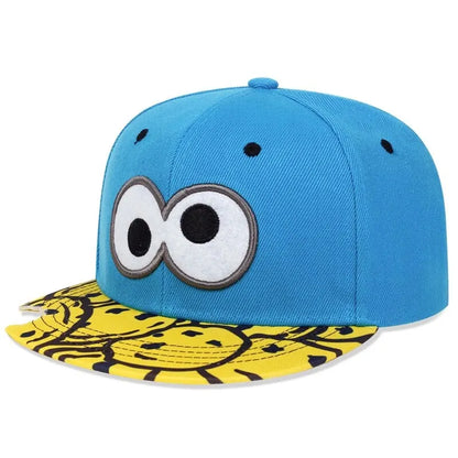 Eye Pizza Embroidered Hip-Hop Snapback Cap