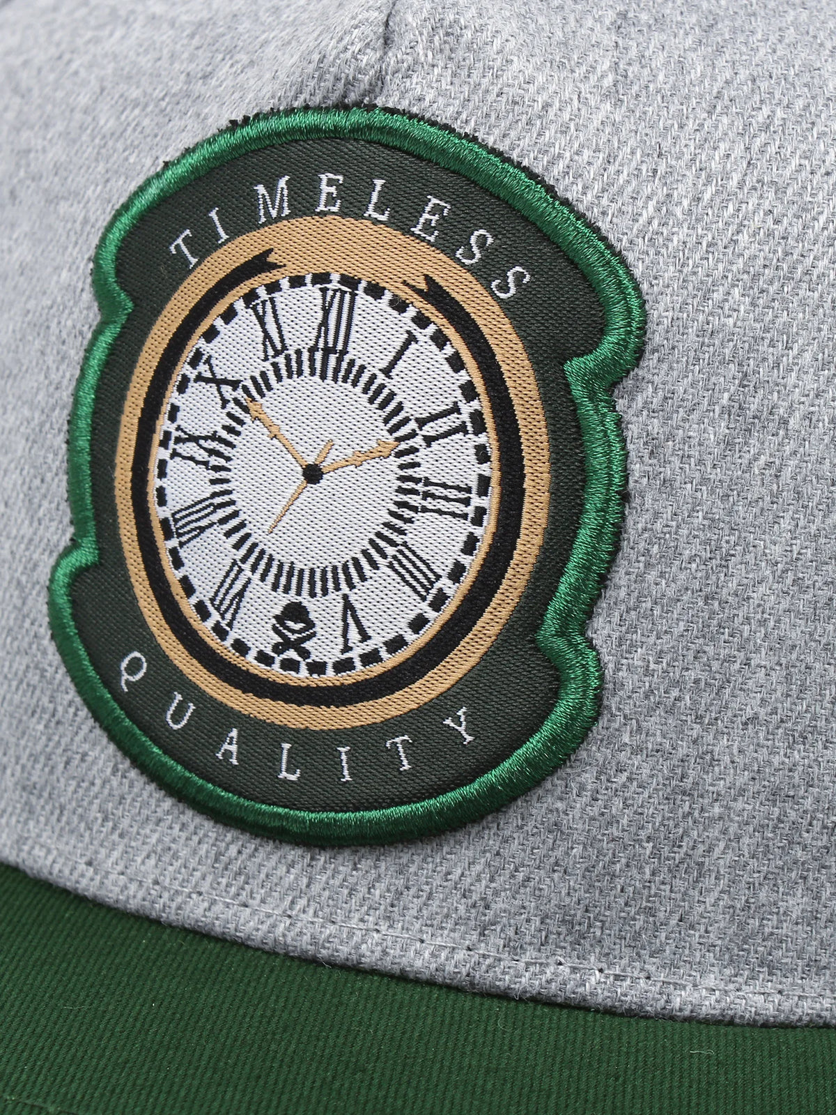 Fastball Clock Embroidered Cotton Unisex Snapback Cap