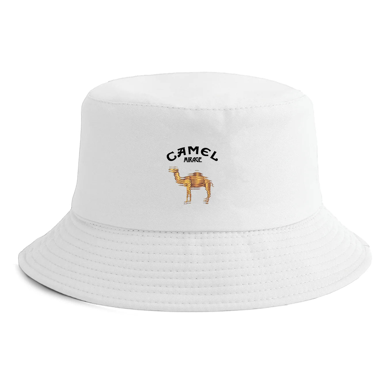 Reversible Camel Print Retro Bucket Hat