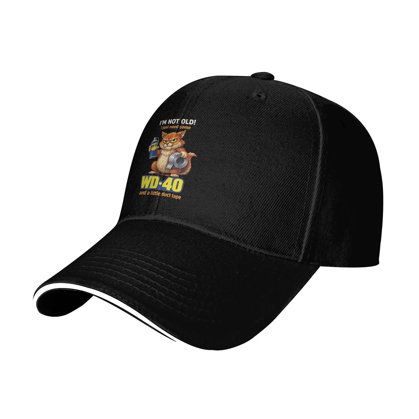 WD-40 Duct Tape Cat Humor Snapback Baseball Cap