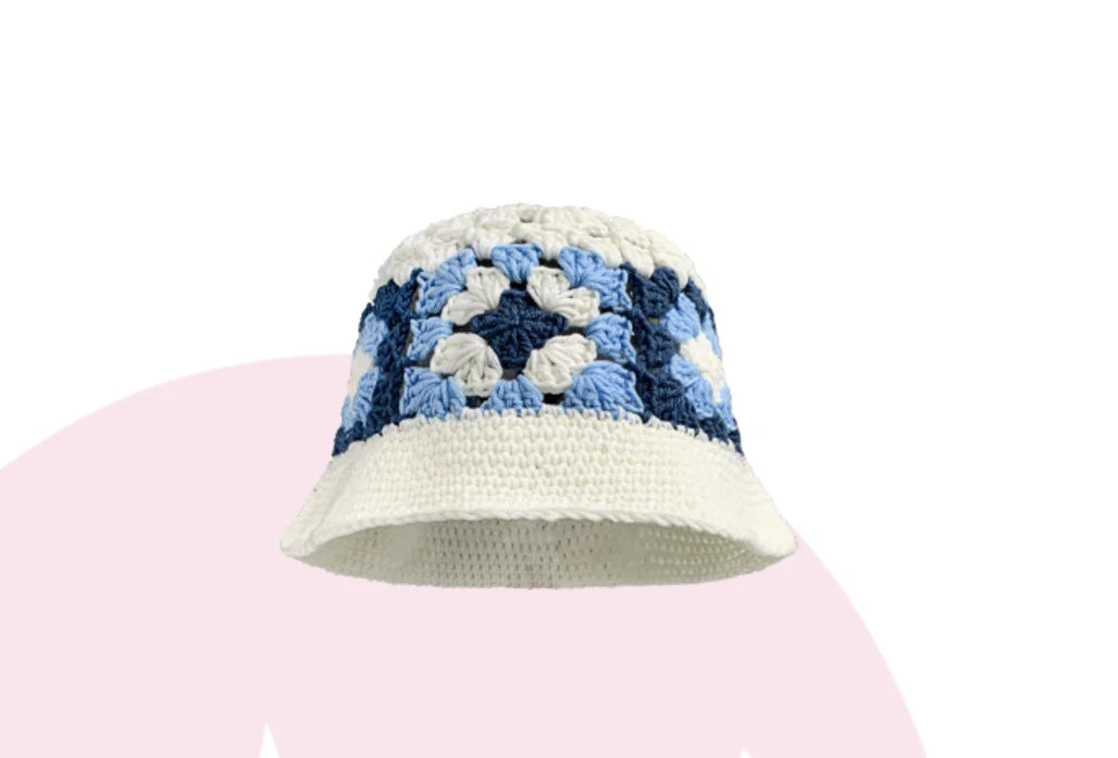 Women's Hollow Flower Crochet Bucket Hat