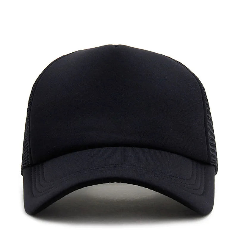 Unisex Cap Casual Plain Mesh Baseball Cap Adjustable Snapback Hats