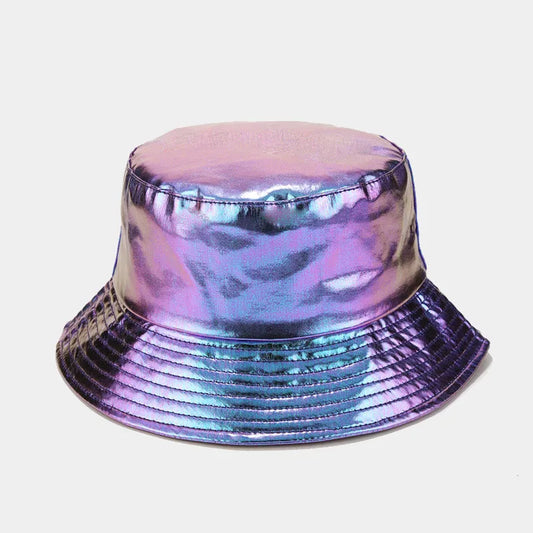 Pu Solid Color Bucket Hat