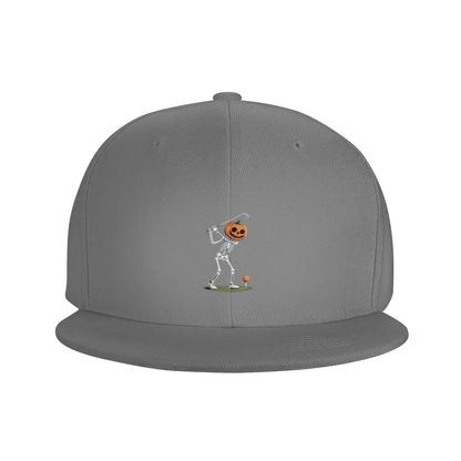 Fashion Pumpkin Skeleton Golf Halloween Snapback Cap