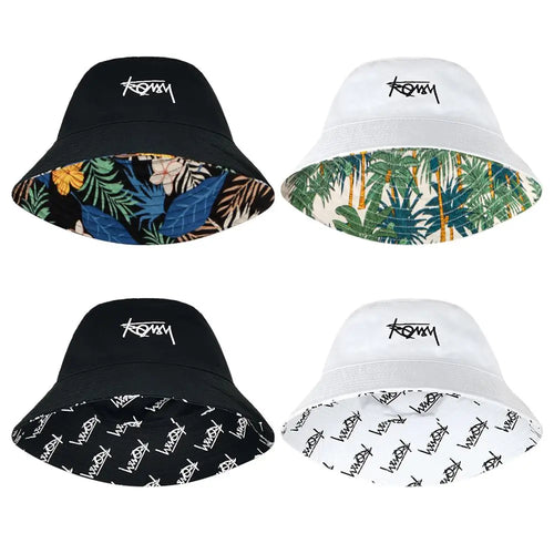 Double Sided Bucket Hat Men Women Summer